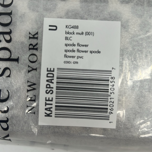 Kate Spade Signature Spade Flower Medium Compact Bifold Wallet Black Multi - Picture 12 of 16